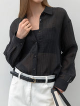 (BL-4313)ESSENTIAL MONA PLEATS SHIRT