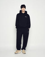 25FW BORDER LINE BASIC LOGO HOODIE BLACK