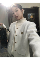 ボーレスハーフタートルネックVネックロングスリーブニットウェア