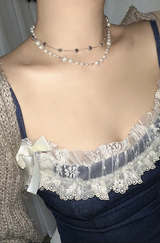 HEART WITH PEARL NECKLACE SET