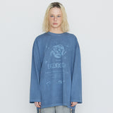 イントゥザギャラクシーピグメント長袖Tシャツ Light Blue