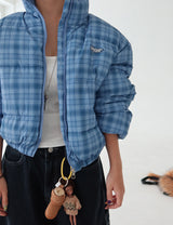 Bobby Checkered Cropped Padded Jacket