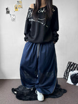 Girlish Mesh Track Bermuda Piping Pants 3color