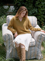SERIN v-neck collar wool knit