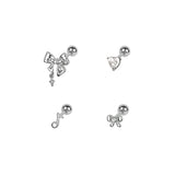 [SET] Sweet Melody Ribbon Piercing