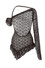 Lace drape top