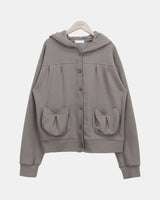 Lamin Pocket Hooded Cardigan