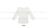 TENCEL BOAT-NECK SLIM TEE