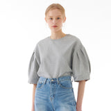 ピンタックパフＴシャツ　グレー