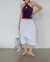 4 color banding harem baggy Aladdin half-length shorts