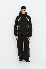 EXQUISITE 3L WIDE JOGGER PANTS BLACK