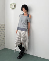 HALTER LAYERED OFF-TEE