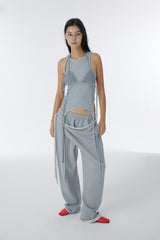 CUBIC SWEAT BIKINI TOP (GRAY)