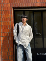Fit balloon wide denim pants