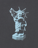 25FW 3D ACベアスタチューオフリバティショートスリーブTシャツ チャコール