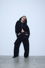 eureka 2-Way Zip-Up Hoodie-black