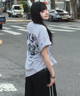 Gothic Cross Over-fit T-Shirts - 4COLOR