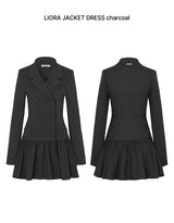 LIORA JACKET DRESS charcoal