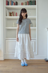 26SS★ フォーリングキャットストライプクロップ半袖Tシャツ
