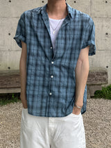 Linen check half shirts