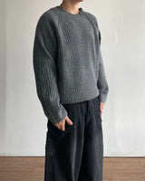 Bark Zipper Round Knit