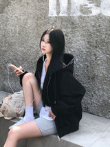 [BELLIDE MADE] Noah, loose fit two-way zip-up hoodie