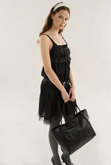 Antique lace dress - black