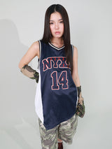 チームNYXバスケットボールスリーブレス (NAVY)
