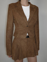 Suede Set-Up Jacket In Camel