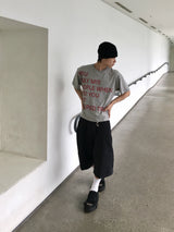 トライイングレタリングクロップ半袖Tシャツ 4C