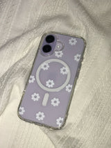 ホワイトフラワー MagSafe対応 ジェリーハード スマホケース