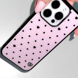[MADE] s ♥ dot. (pink) グラスバンパーアイフォンケース