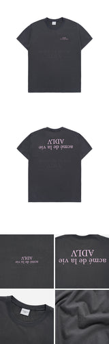 24FW アップサイドダウンベーシックロゴショートスリーブTシャツ チャコール