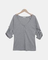 シニズ ロールアップ 7分袖 Tシャツ