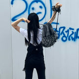 Billie denim string bag
