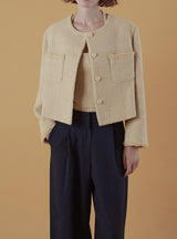 Poem tweed jacket_beige