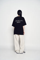 25SS ストライプセットアップルーズフィットパンツ アイボリー