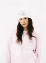 Teddy Symbol Beanie - White 