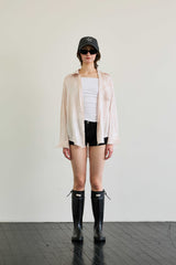 LUMINOUS OVERSIZED SHIRT / ROSE PINK