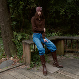 Openwork Collar Wool Knit_Brown