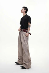 Embroidered Pleated Vintage Trousers
