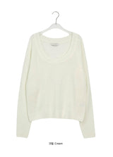 Pabor Deep U-Neck Loose-Fit Knit