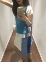 フレンチパンチードボタンスリーブレストップ (4color)