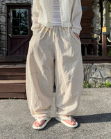 Beo Curved Linen Balloon Pants