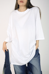 (UNISEX)アイボリーボクシーTシャツ