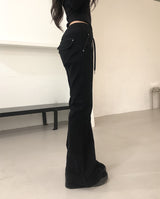 バンディングローライズルーズブーツカットパンツ