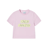 25FW WOMAN クラウドフォントクロップ半袖Tシャツ ライトピンク