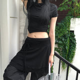 ルティリボンメッシュドレスシャーリングオフショルダーTシャツ