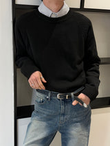 Crop round knit(5color)