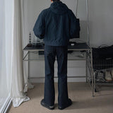 ASCLO Non Fade Slab Flare Denim Pants (2color)